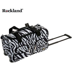 Rockland Zebra 22-inch Carry On Rolling Upright Duffel Bag