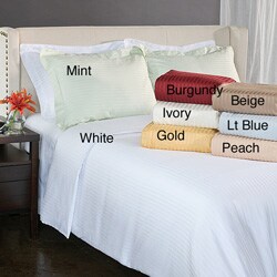 Egyptian Cotton 300 Thread Count Striped Duvet Set