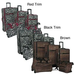 American Flyer Zebra 5-piece Luggage Set