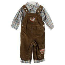 Little Me Infant Boy's Corduroy Overalls Set