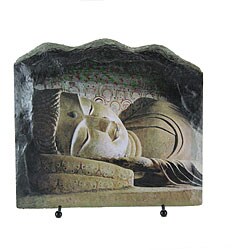 Hand-painted 'Sleeping Buddha' Stone (China)
