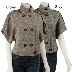 Renee C Double-breasted Kimono-sleeve Sweater