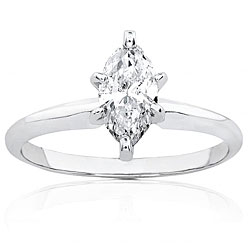 14k White Gold 1/2ct TDW Diamond Engagement Ring (H-I, SI1-SI2)