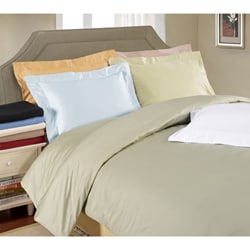 Egyptian Cotton 650 Thread Count Solid Sateen Finish 3-piece Duvet Cover Set