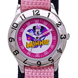 Disney Time Teacher Minnie Girls Pink Strap Watch