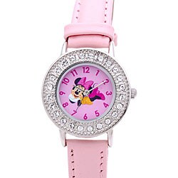 Disney Brisa Minnie Mouse Girls' Leather Watch