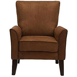 Goa Dark Brown Microfiber High-back Armchair