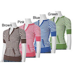 Energie Junior's Stripe Pouch-pocket Henley Shirt