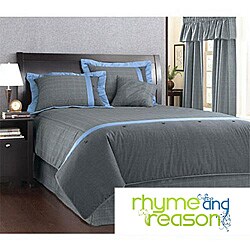 Menswear Plaid 6-piece King-size Comforter Set