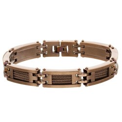 Chocolate Stainless Steel Braided Cable Bracelet