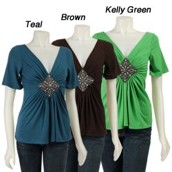 Simply Irresistible V-neck Rhinestone Shirt