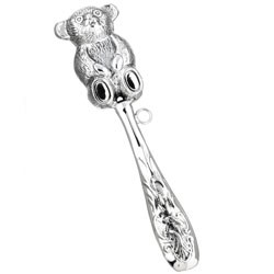 Sterling Silver Koala Bear Baby Rattle