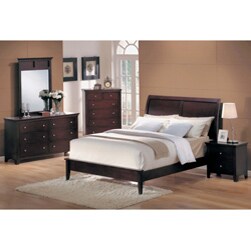 Chocolate Espresso Low-profile 5-piece Queen Bedroom Set