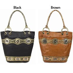 B.E. Signature Studded Shoulder Bag