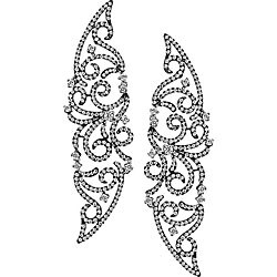 18k White Gold 2 1/6ct TDW Diamond Swirl Earrings
