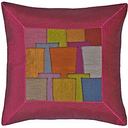 Mulberry and Patchwork Thai Silk Cushion Cover