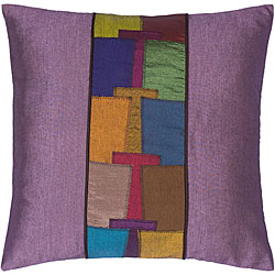 Lavender and Patchwork Thai Silk Cushion Cover