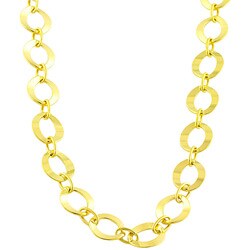 Goldkist 18k Gold over Silver Shiny Rolo Necklace
