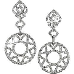 18k Gold 1 7/8ct TDW Diamond Sundial Circle Earrings (G-H, SI)