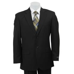 Massimo Genni Men's Black Wool 2-button Suit