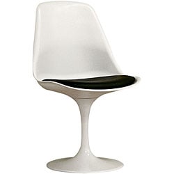 Redd White Chair with Black PVC Cushion
