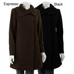 Cole Haan Women's Envelope Collar Wool Coat
