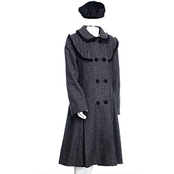 Rothschild Girl's 2-piece Wool Coat and Hat Set