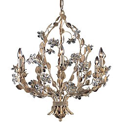 Weathered Beige 6-light Chandelier