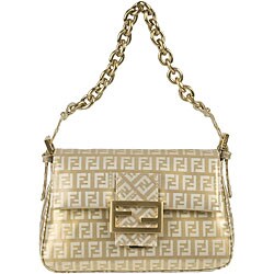 Fendi Mamma Mini Gold Zucchino Baguette