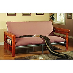 Functional Metal Futon Frame with Wood Arms