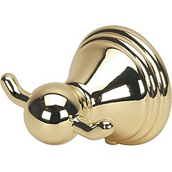 Florentine Polished Brass Double Robe Hook