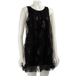 Necessary Objects Junior's Lace Bubble Dress