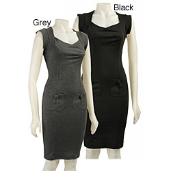 Necessary Objects Junior's Ponte 2-pocket Dress