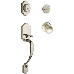 Fontaine Traditional Satin Nickel Handleset with Ball Knob