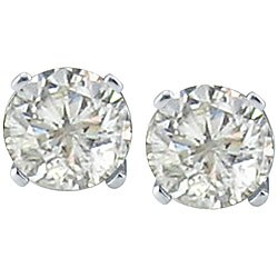 18k White Gold 2ct TDW Diamond Studs (J-K, I1-I2)