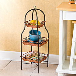 Rattan 3-tier Storage Basket