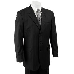 Adolfo Men's Single-breasted 3-button Stripe Suit 