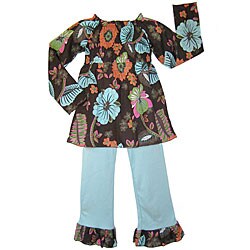 AnnLoren Girl's Peasant Style 2-piece Outfit