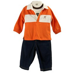 Izod Infant Boy's 3-piece Jean Polo Jeans Set