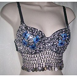 Bad Sushi Blue and Silver Belly Dancing Top (Indonesia)