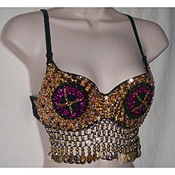 Bad Sushi Pink and Gold Belly Dancing Top (Indonesia)