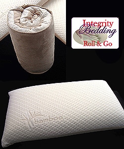 Italian Memory Foam Travel Pillow with Rayon from Bamboo Cover