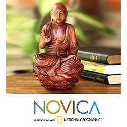 Wood 'Divine Serenity' Statuette (Indonesia)