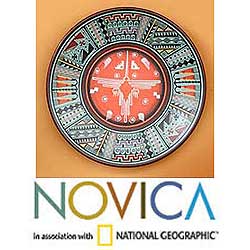 Ceramic 'Nazca Hummingbird' Plate (Peru)