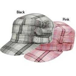 Adi Fleece Lined Plaid Millitary Cap