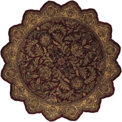 Hand-tufted Elegance Burgundy Wool Rug (8' Star)