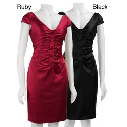 Ellen Tracy Stretch Satin Sheath Dress