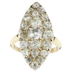 14k Gold 5ct TDW Old Mine Diamond Estate Ring (L, SI1)
