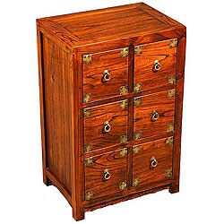 Handmade Brass Trim Storage Cabinet/ Dresser