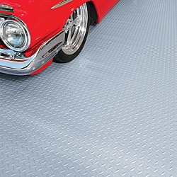 G-floor Metallic Silver Diamond Parking Pad (7'6 x 17')